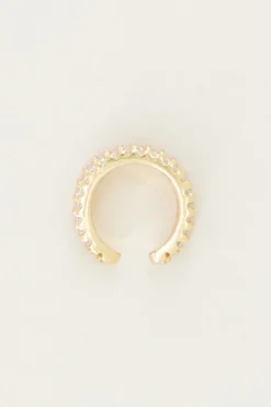 Ear Cuff Dubbele Ring Strass