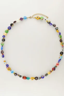 Equal Ketting Met Gekleurde Glaskralen