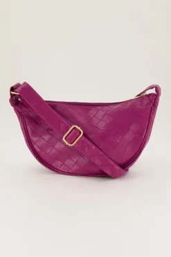 Fuchsia Crossbody Met Ruitjespatroon