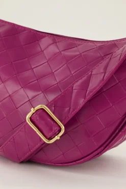 Fuchsia Crossbody Met Ruitjespatroon