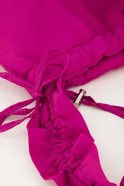 Fuchsia Shopper Met Ruffles