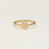 Gedraaide Ring Met Bloem