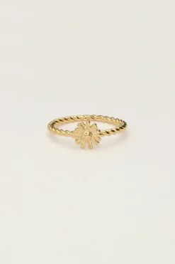 Gedraaide Ring Met Bloem