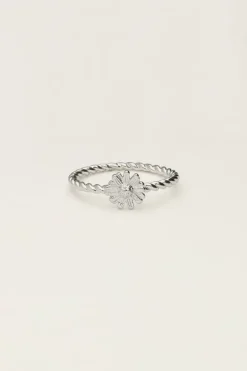 Gedraaide Ring Met Bloem