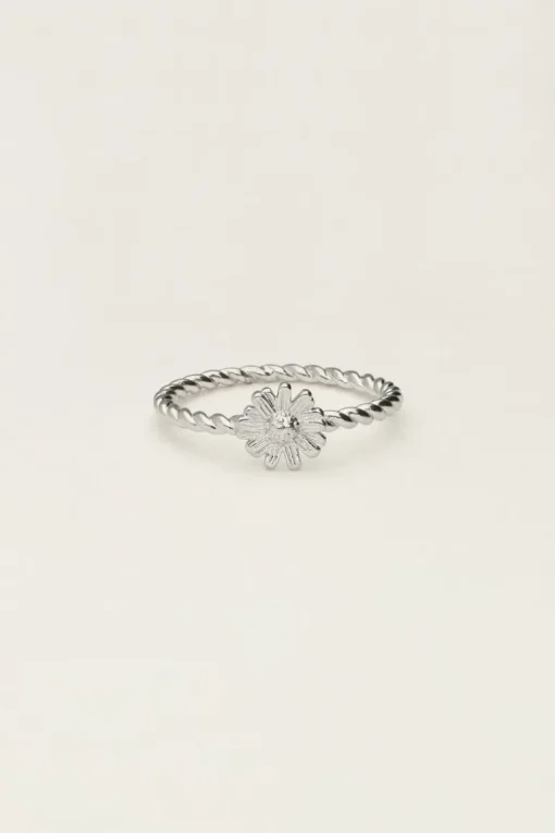 Gedraaide Ring Met Bloem