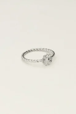 Gedraaide Ring Met Bloem