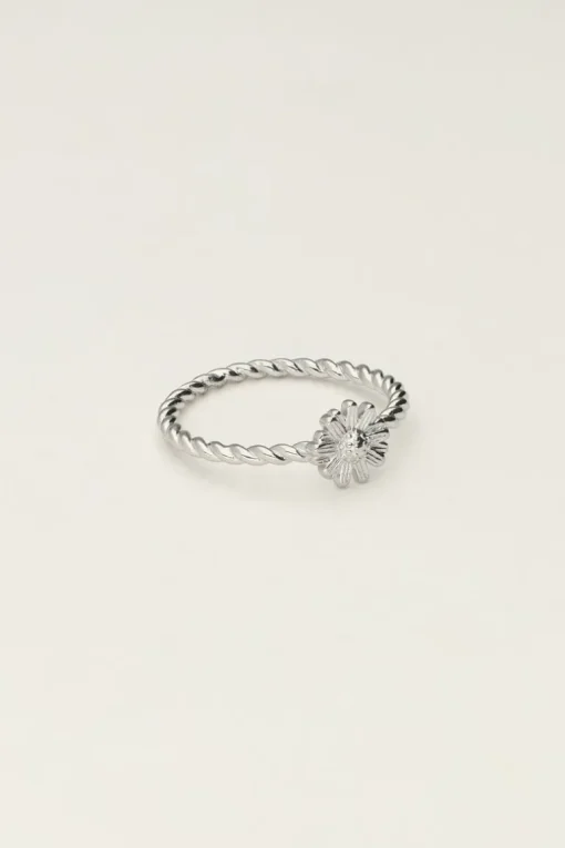 Gedraaide Ring Met Bloem