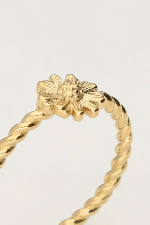 Gedraaide Ring Met Bloem