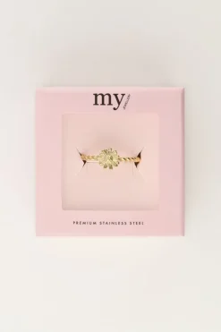 Gedraaide Ring Met Bloem