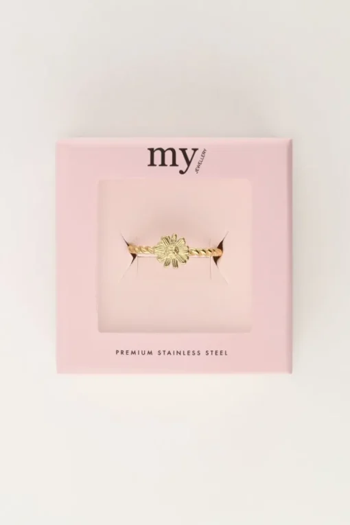 Gedraaide Ring Met Bloem
