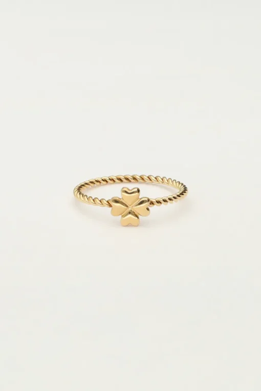 Gedraaide Ring Met Klaver