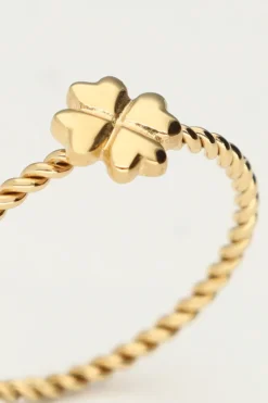 Gedraaide Ring Met Klaver