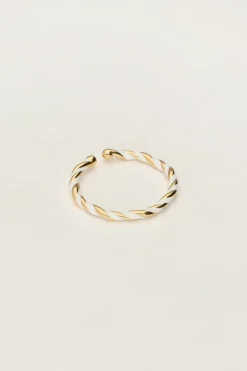 Gedraaide Ring Met Wit