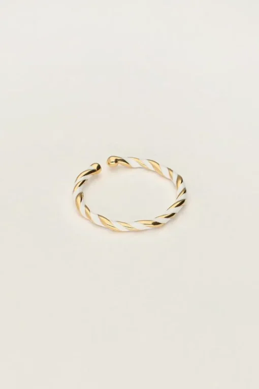 Gedraaide Ring Met Wit