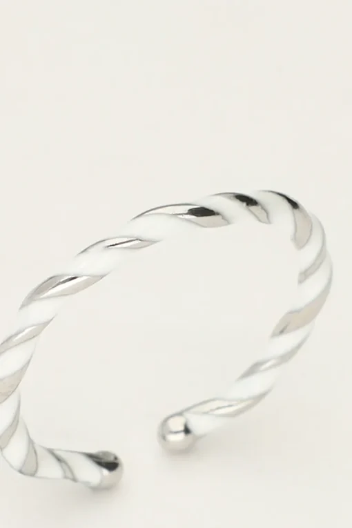 Gedraaide Ring Met Wit