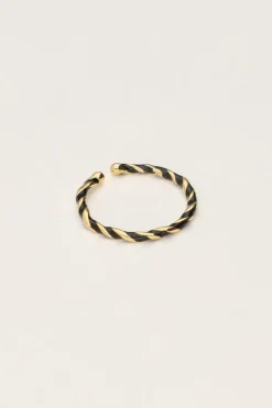 Gedraaide Ring Met Zwart
