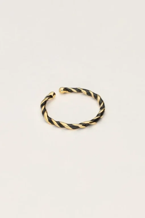 Gedraaide Ring Met Zwart
