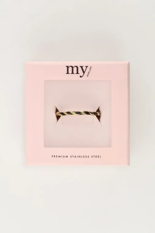 Gedraaide Ring Met Zwart