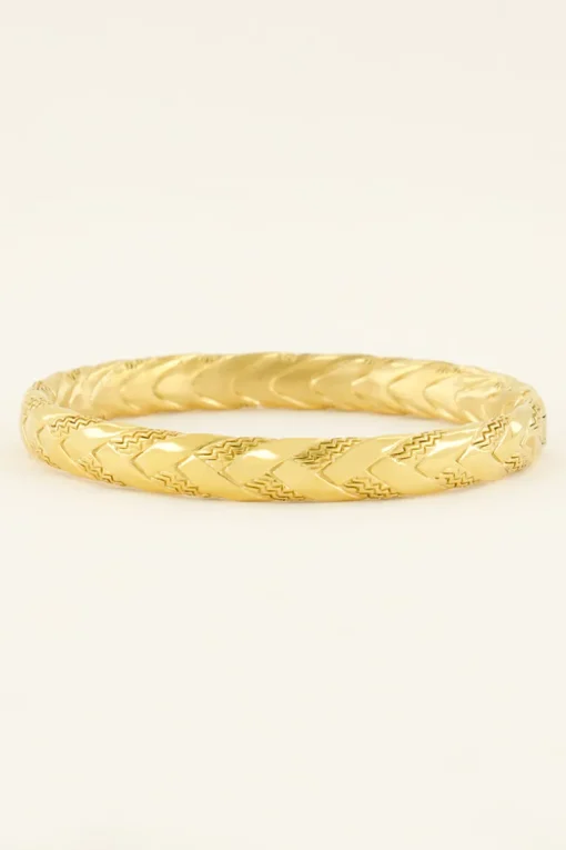 Gevlochten Bangle Met Zigzag Patroon