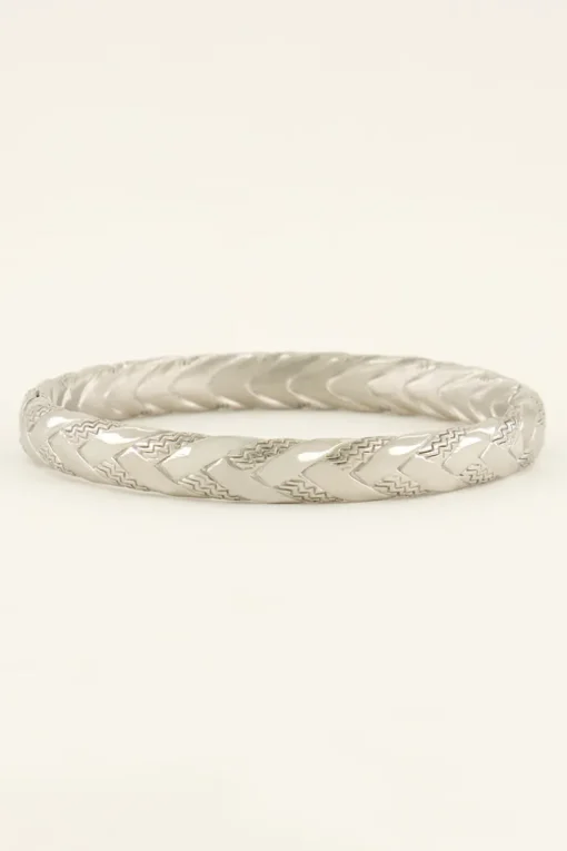 Gevlochten Bangle Met Zigzag Patroon