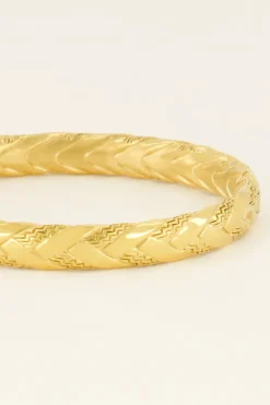 Gevlochten Bangle Met Zigzag Patroon