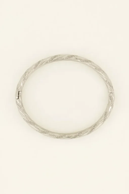 Gevlochten Bangle Met Zigzag Patroon