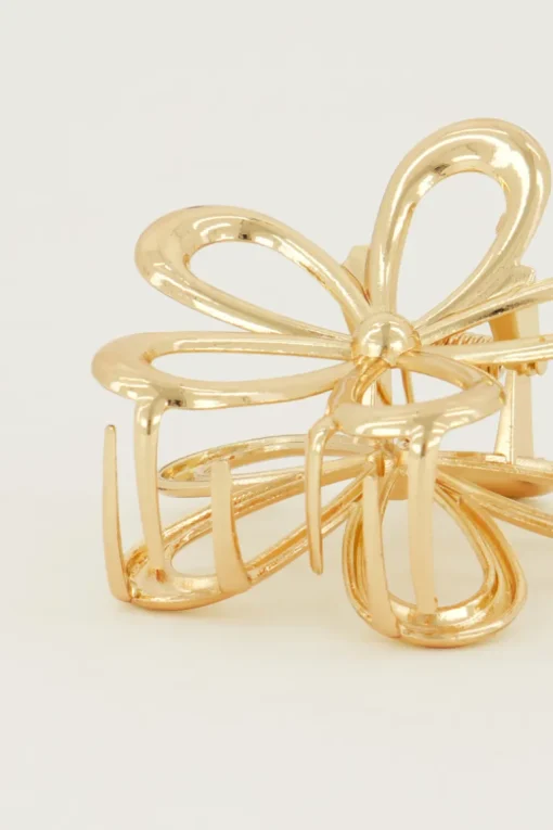 Gouden Bloem Haarclip