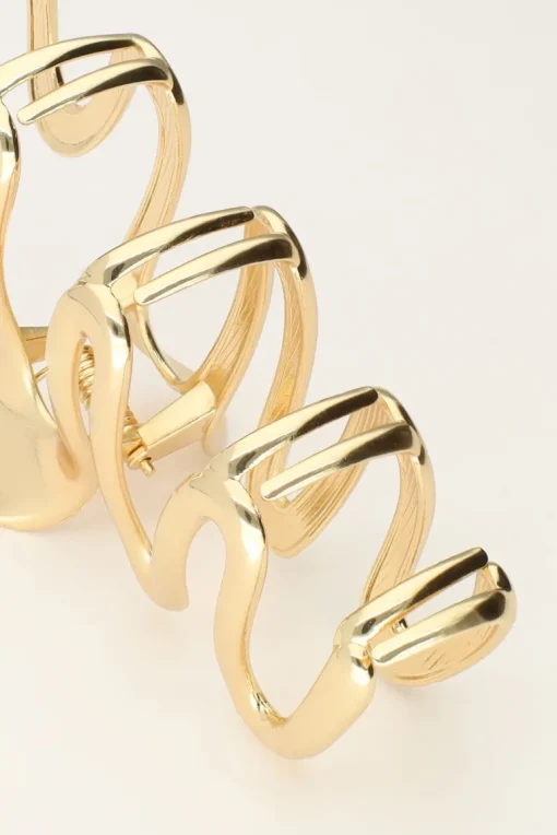 Gouden Haarclip Met Twist