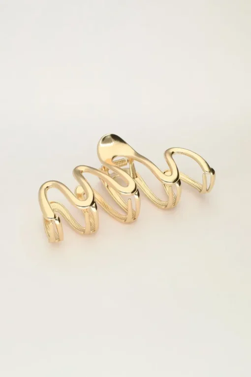 Gouden Haarclip Met Twist
