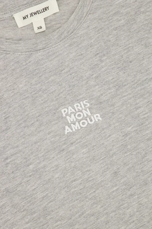Grijs T-shirt "Paris Mon Amour"