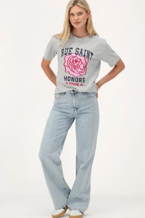 Grijs T-shirt "Rue Saint Honore"