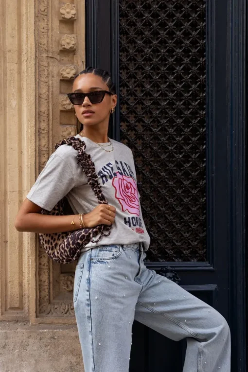 Grijs T-shirt "Rue Saint Honore"
