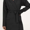 Grijze Blazer Jurk Met Reverskraag