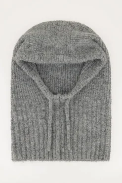 Grijze Gebreide Balaklava
