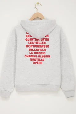 Grijze Hoodie Paris City