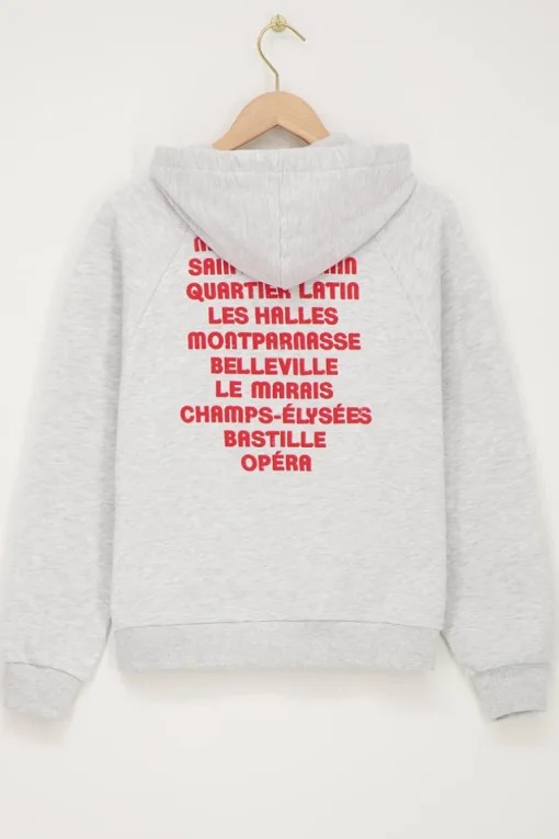 Grijze Hoodie Paris City