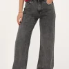 Grijze Jeans Met Wijde Pijpen & Studs