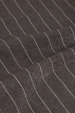 Grijze Metallic Pinstripe Blouse