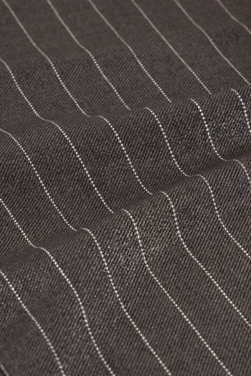 Grijze Metallic Pinstripe Blouse