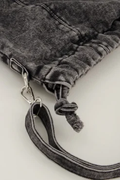 Grijze Schoudertas Denim