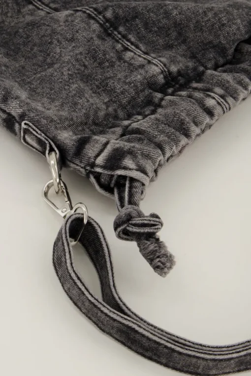 Grijze Schoudertas Denim