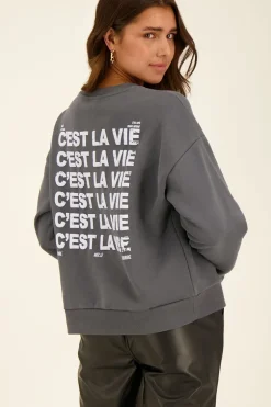 Grijze Sweater C'est La Vie
