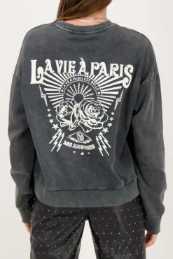 Grijze Sweater La Vie A Paris