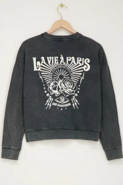 Grijze Sweater La Vie A Paris