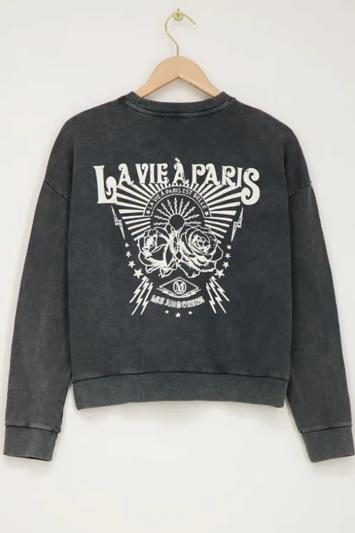 Grijze Sweater La Vie A Paris