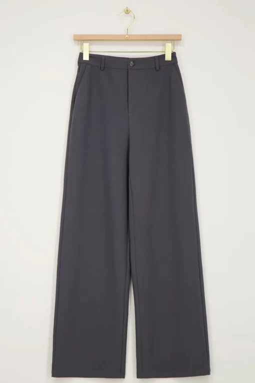 Grijze Wide Leg Pantalon