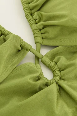 Groen Badpak Met Gekruiste Rug