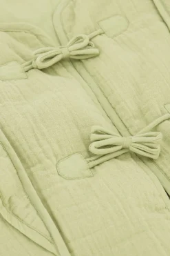 Groen Gilet Met Strikjes En Ruffles