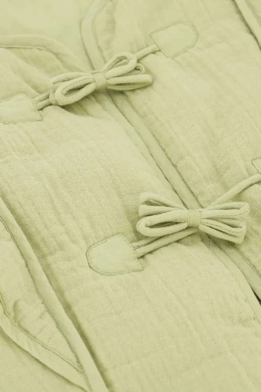 Groen Gilet Met Strikjes En Ruffles