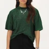 Groen Oversized T-shirt Met Lurex